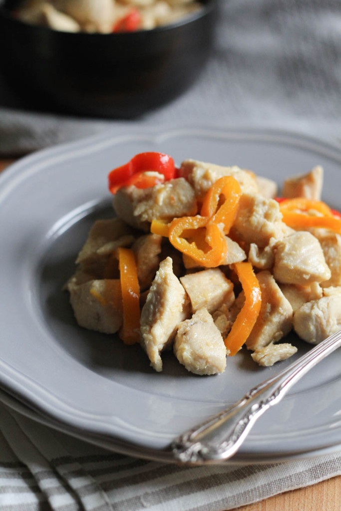 Garlic Stir Fry Chicken with Sweet Peppers