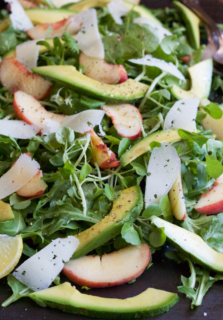 Peach Avocado Manchego Salad