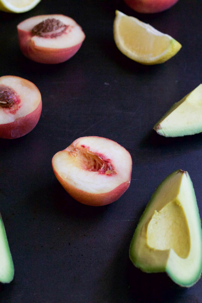 Peach Avocado Manchego Salad