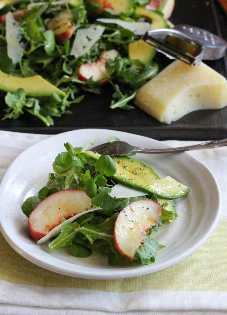 Peach Avocado Manchego Salad