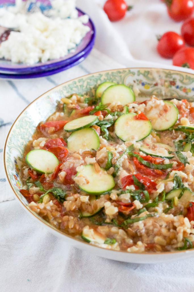 Whole Grain Salad with Roasted Tomatoes