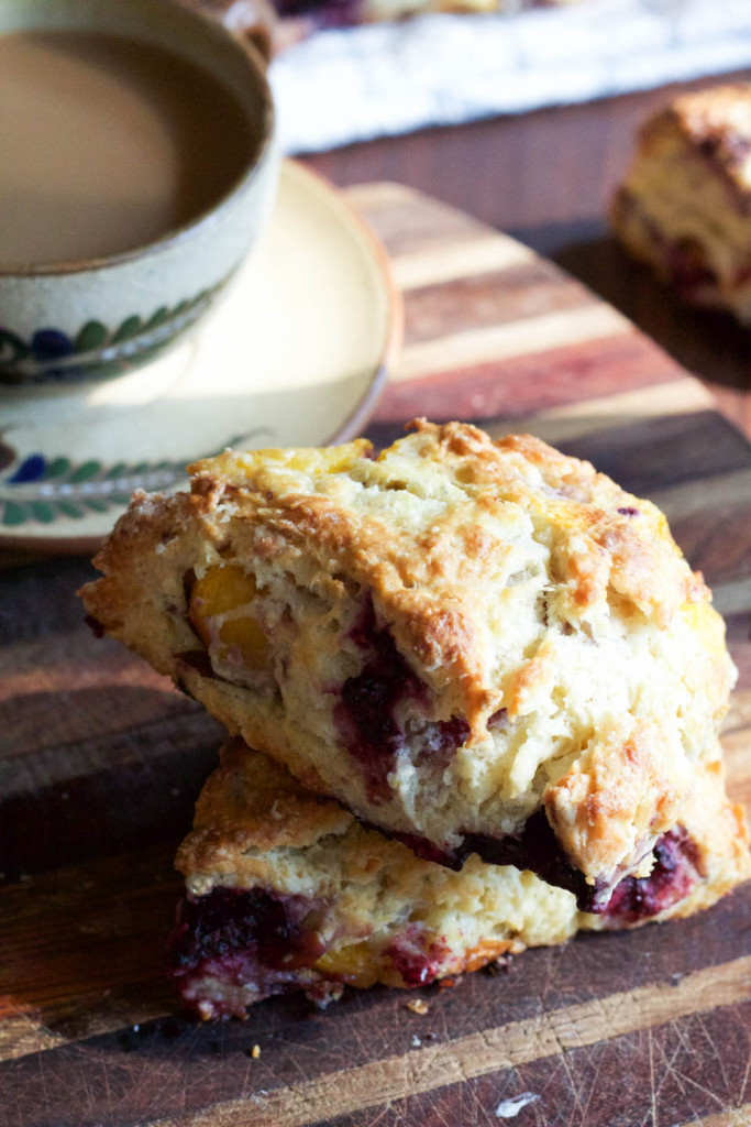 Blackberry Peach Scones