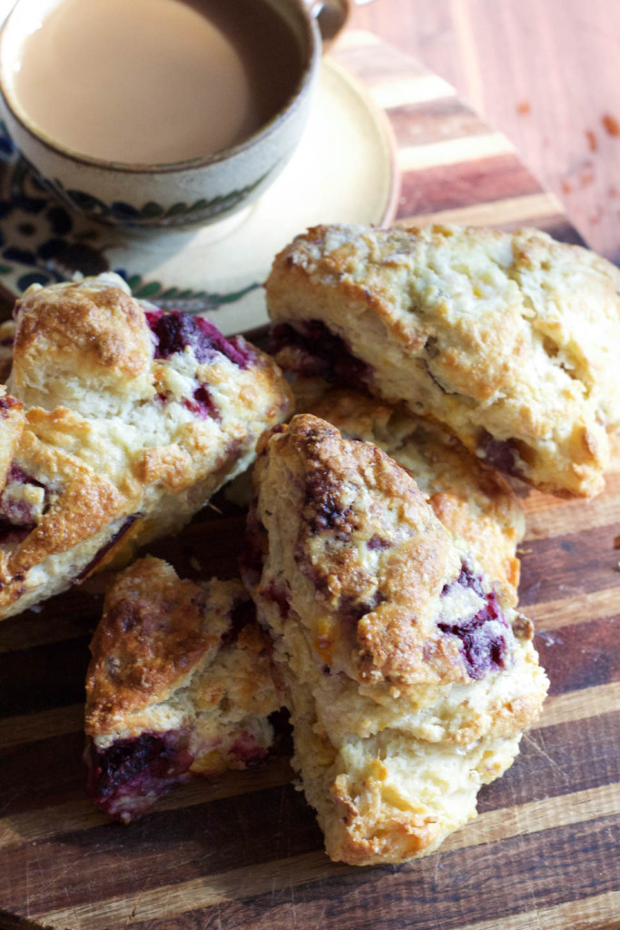 Blackberry Peach Scones