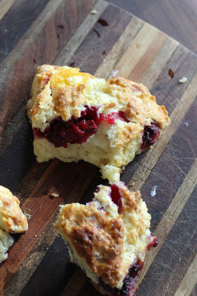 Blackberry Peach Scones