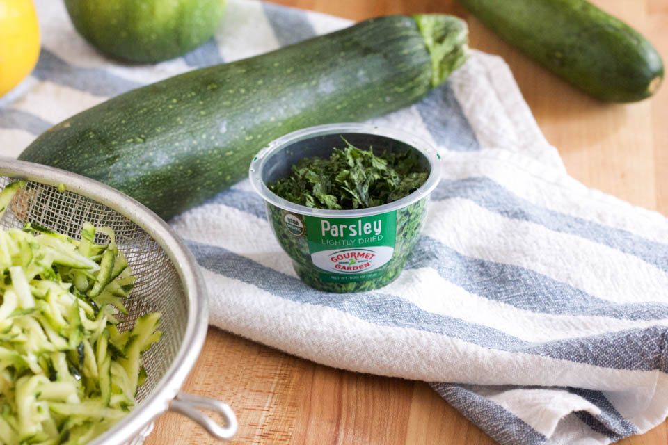 Zucchini Herb Fritters with Chipotle Buttermilk Sauce