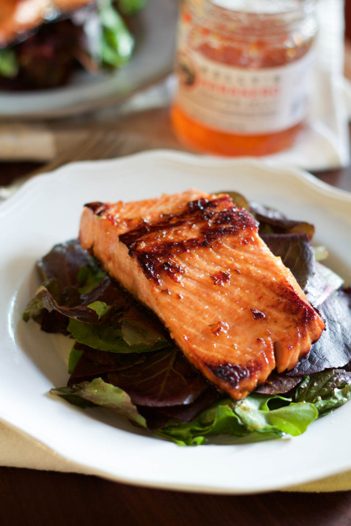 Spicy Pepper Jelly Glazed Salmon