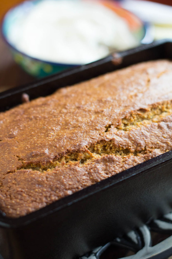 Whole Wheat Cornmeal Cake with Honey Labneh