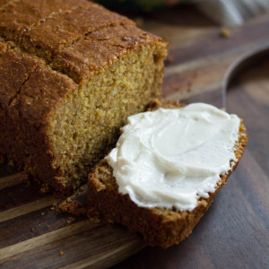 Whole Wheat Cornmeal Cake with Honey Labneh