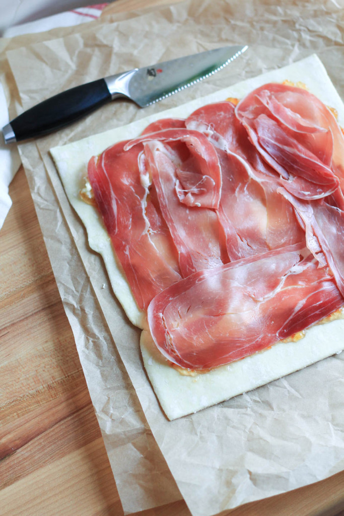 Pepper Jelly Prosciutto Brie Palmiers