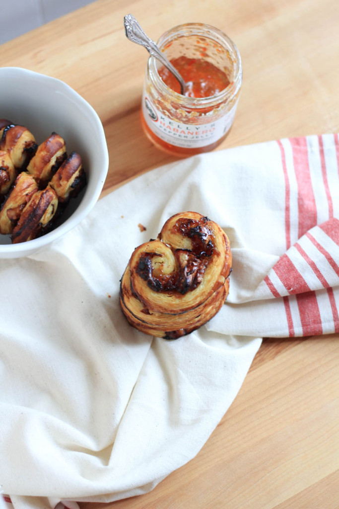 Pepper Jelly Prosciutto Brie Palmiers