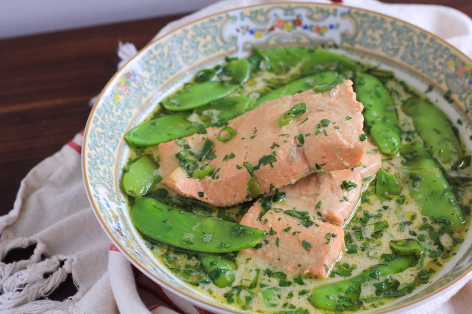 Green Curry Braised Salmon