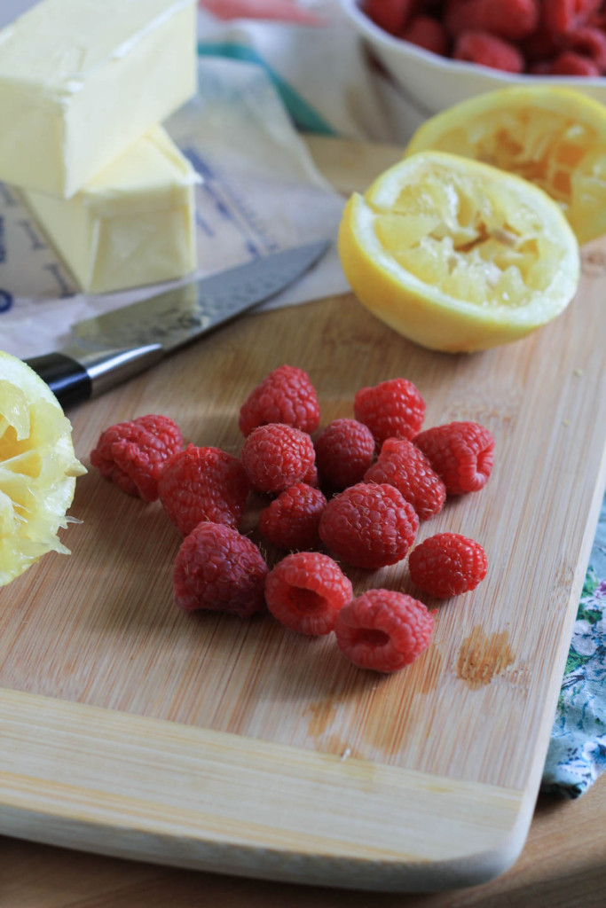 Lemon Pound Cake with Raspberry Sauce