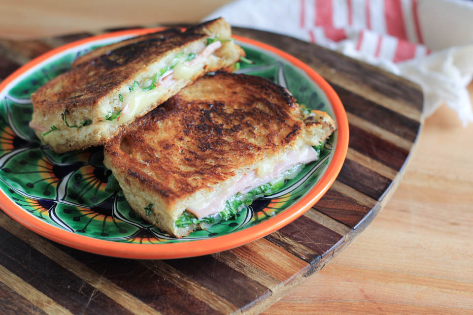 Pepper Jack Ham and Fig Grilled Cheese