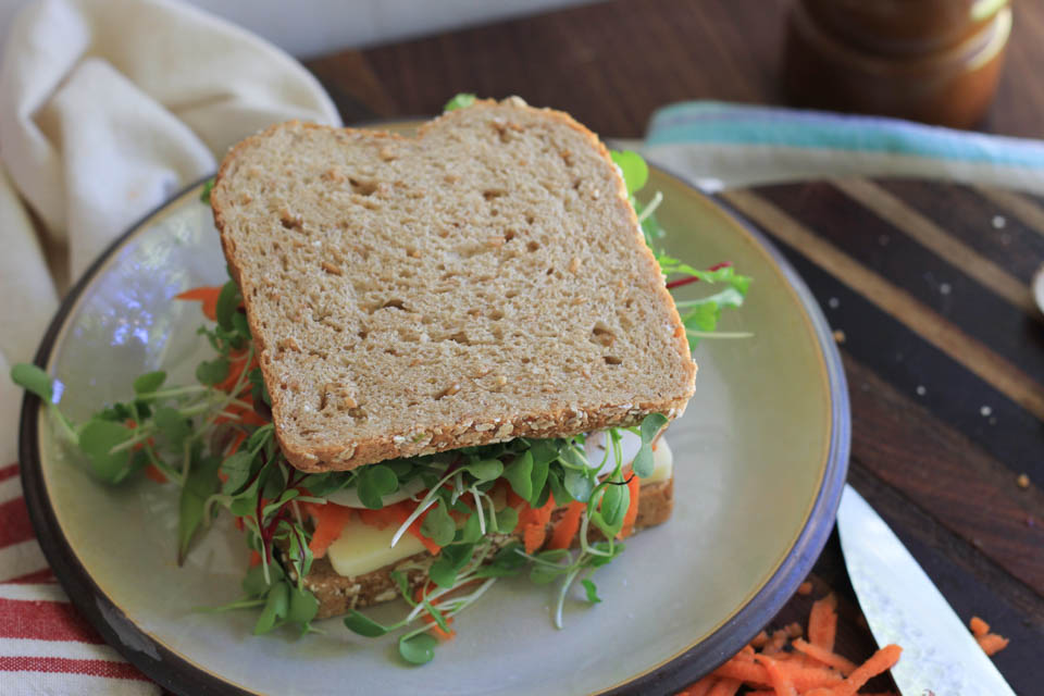 Avocado Sprout Vegetable Sandwich