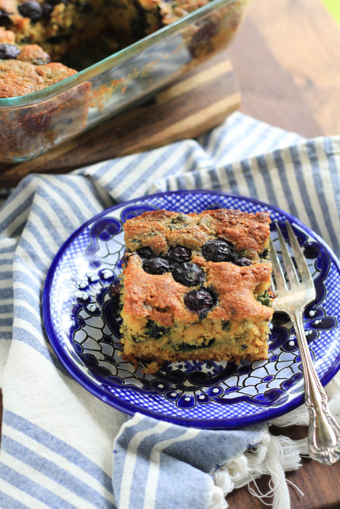 Blueberry Swirl Cornmeal Cake