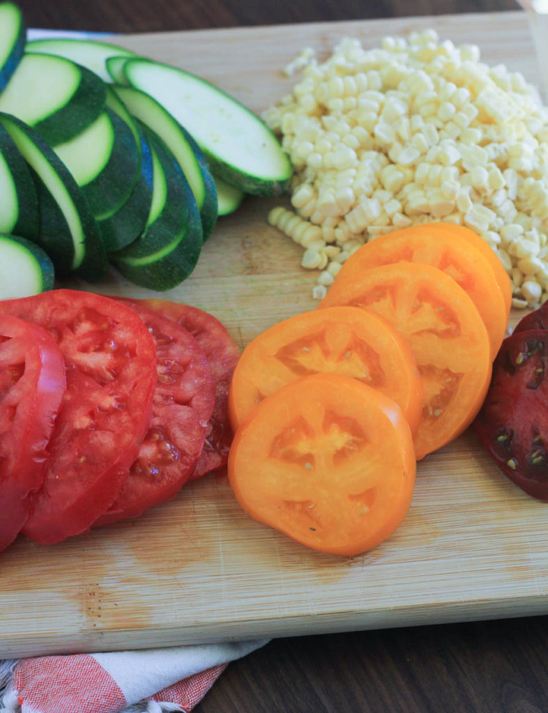 Tomato Zucchini Corn Summer Tart