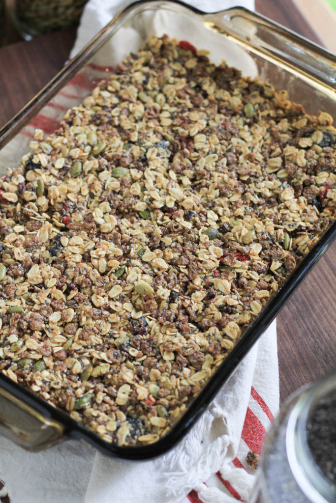 No Bake Superfood Chewy Granola Bars