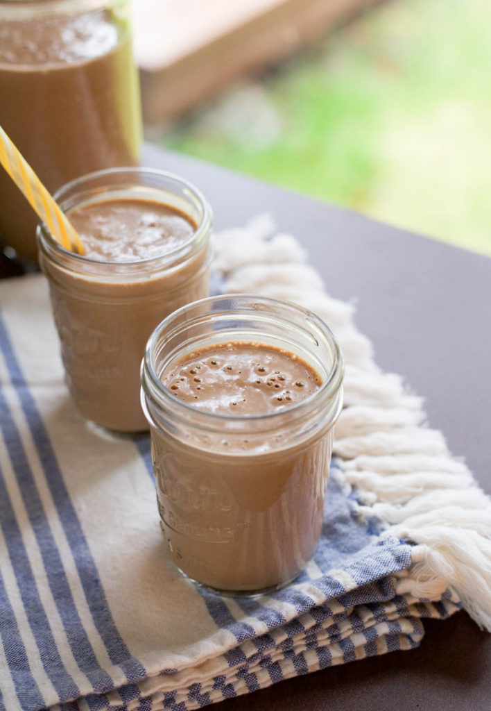 Chocolate Banana Oatmeal Protein Smoothie