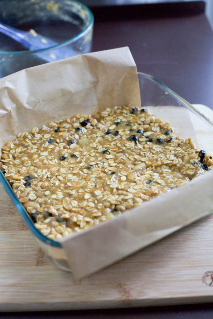 Oatmeal Blueberry Banana Protein Bars