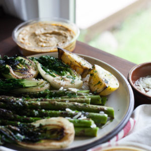 Charred Vegetables with Hummus