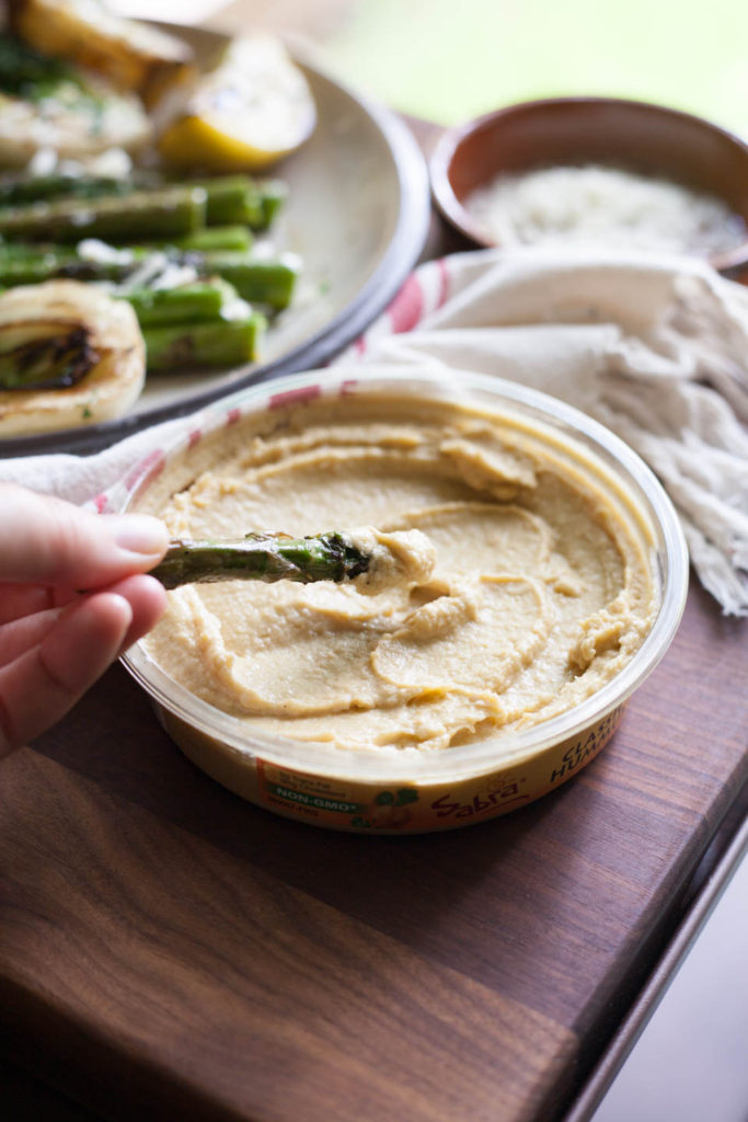 Charred Vegetables with Hummus