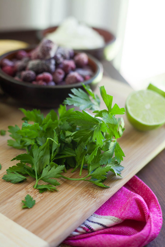 Berry Lime Parsley Smoothie