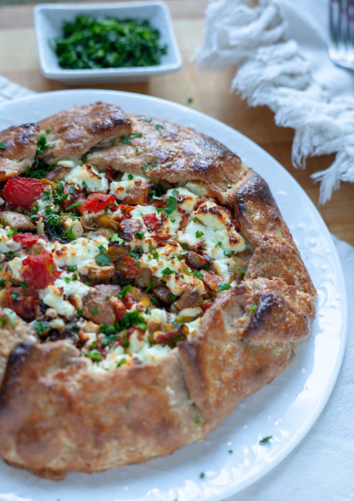 Mushroom Leek Tomato Galette