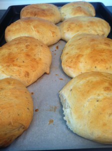 Onion and Pepper Hamburger Buns