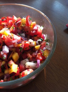 peach pico de gallo