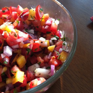 peach pico de gallo