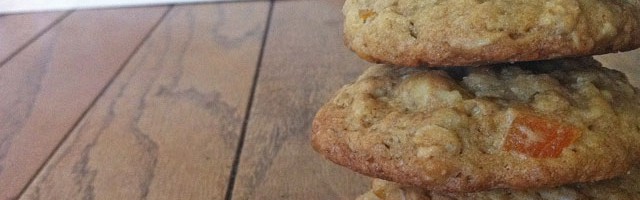 Oatmeal, Apricot, Walnut Cookies, with Chocolate Chips