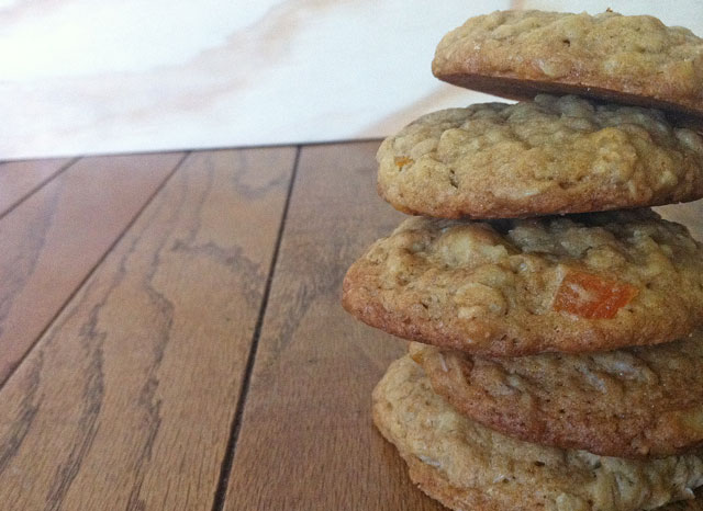 Oatmeal, Apricot, Walnut Cookies, with Chocolate Chips