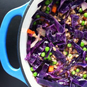 Barley, Cabbage, Carrot, and Pea Soup