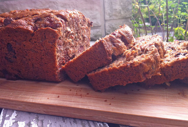 Strawberry Banana Dark Chocolate Bread