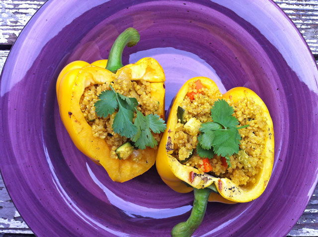 Quinoa Stuffed Grilled Peppers