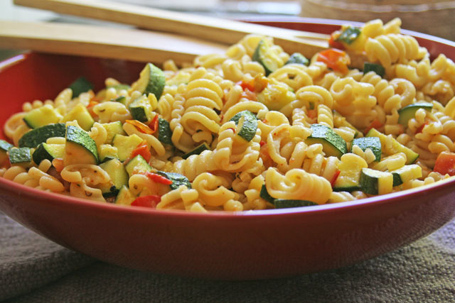 Zucchini and Tomato Spicy Summer Pasta