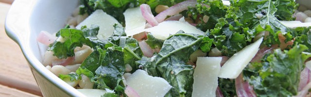Warm Kale and White Bean Salad
