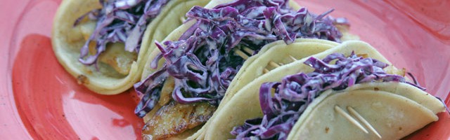 Simple Fish Tacos with Kikkoman Soy Sauce and Yogurt Slaw