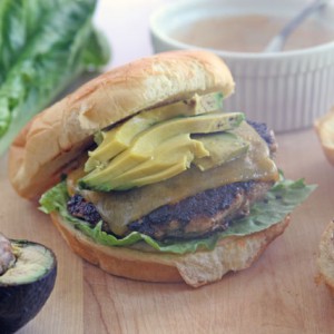 Turkey Burger with Chipotle Sauce, CA Avocado, and Fatworks Beef Tallow