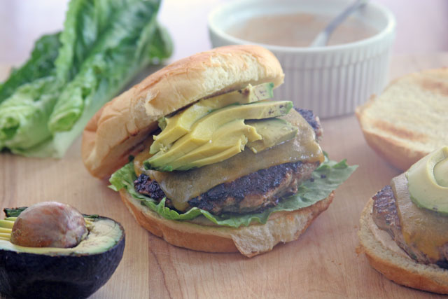 Turkey Burger with Chipotle Sauce, CA Avocado, and Fatworks Beef Tallow