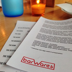 barewares menu, smallwarespdx menu, smallwares portland restaurant