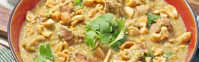 Green Mole Sauce with Peanuts and Pork, National Peanut Board Sponsored Post