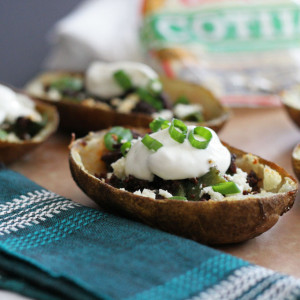 Cotija, Chorizo, Poblano Pepper Potato Skin