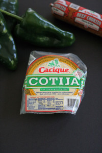Cotija, Chorizo, Poblano Pepper Potato Skin