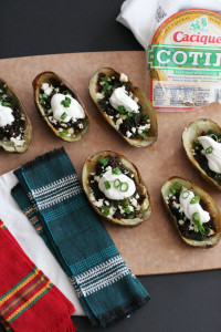 Cotija, Chorizo, Poblano Pepper Potato Skin