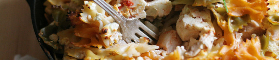 Vegetable Pasta Bake with Goat Cheese