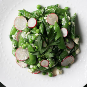 Pea and Radish Salad with Goat Cheese