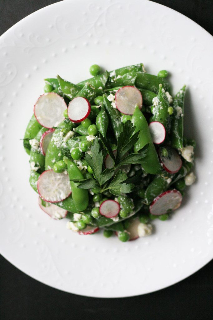 Pea and Radish Salad with Goat Cheese