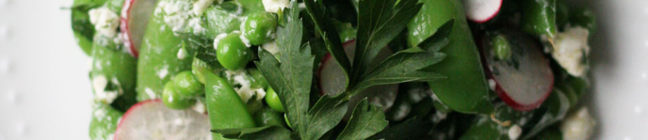 Pea and Radish Salad with Goat Cheese