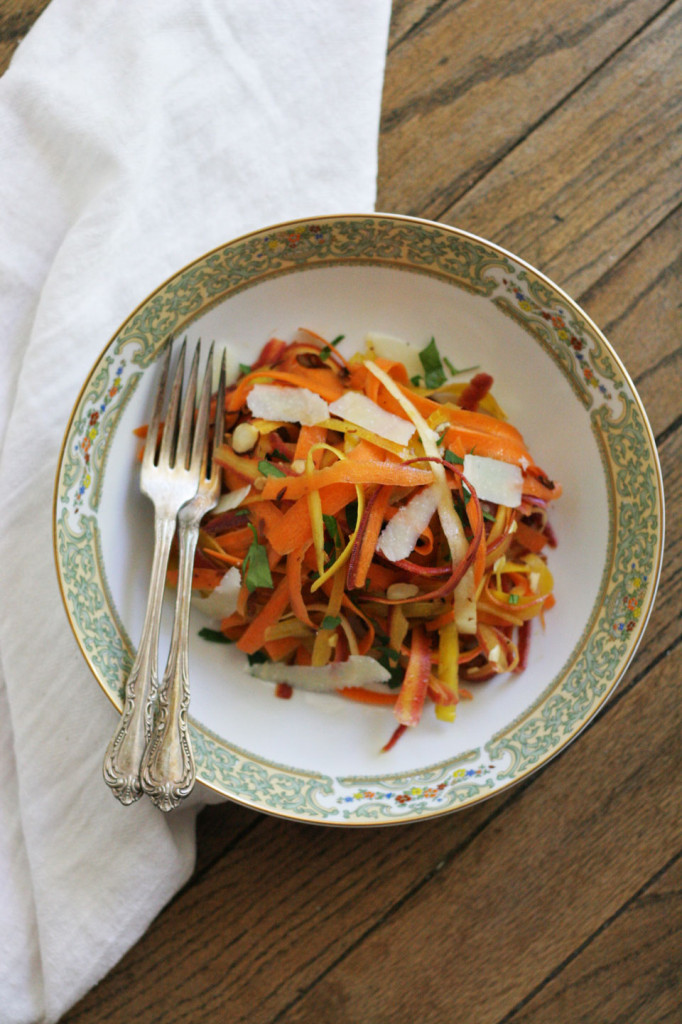 Rainbow Carrot Ribbon Salad